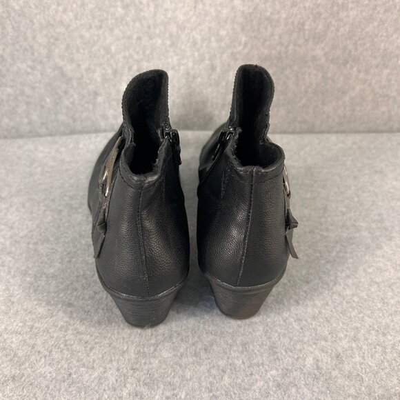Earth Origins Womens Size 9 M Black Booties Boots Low Heeled Maggie Side Zip - Picture 5 of 16